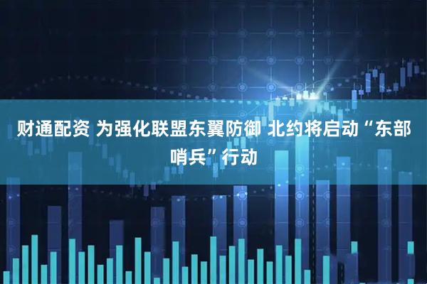 财通配资 为强化联盟东翼防御 北约将启动“东部哨兵”行动